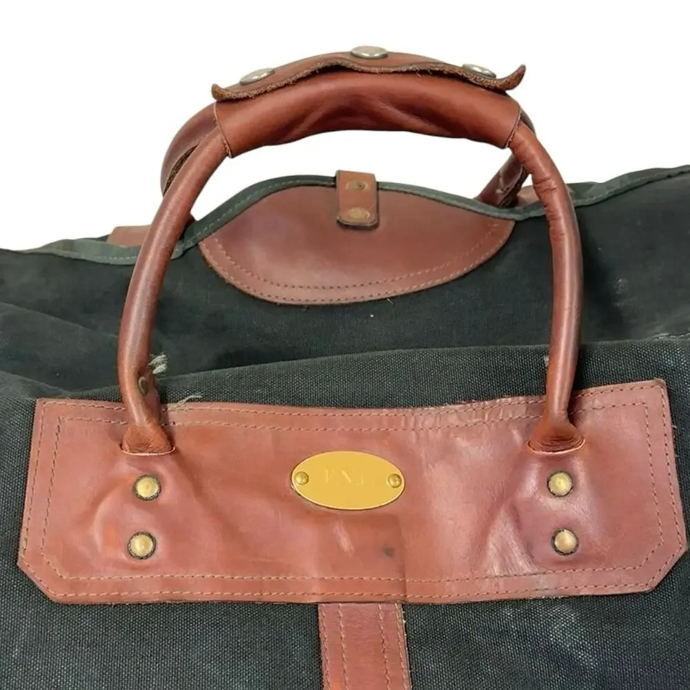 Vintage Orvis Battenkill Canvas Leather‎ Duffle Weekender Bag USA